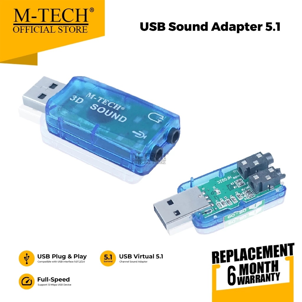 M.Tech Products  M-TECH USB Sound Adapter 5.1