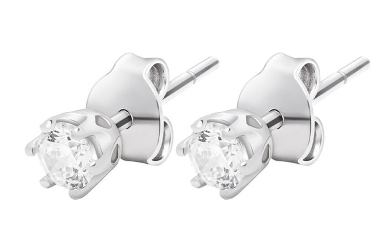Anting Tindik Emas Solitaire White Gold 17K 1
