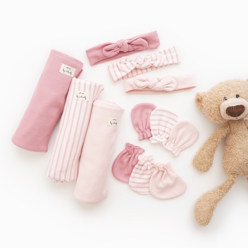 Texture Swaddle with Knot Headband 1