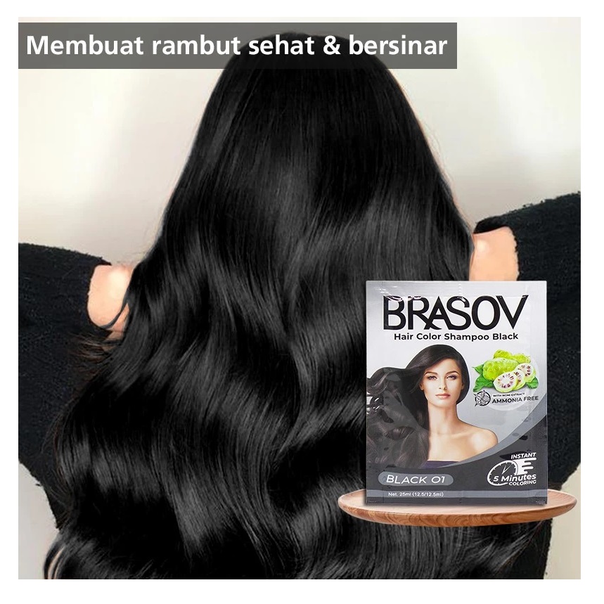 Catel Pratama Lestari BRASOV Hair Color Shampoo Black 01