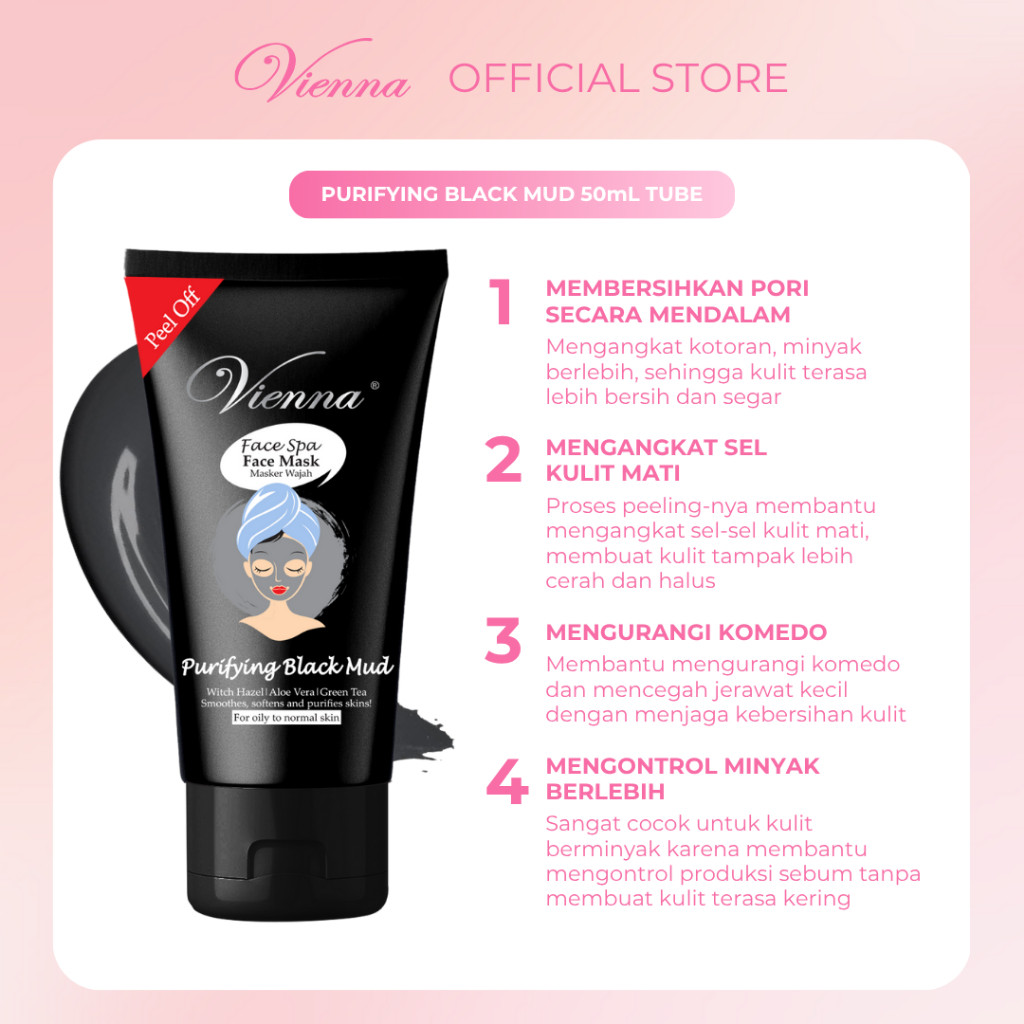 Vienna Vienna Peel Off Mask Face Spa Purifying Black Mud 