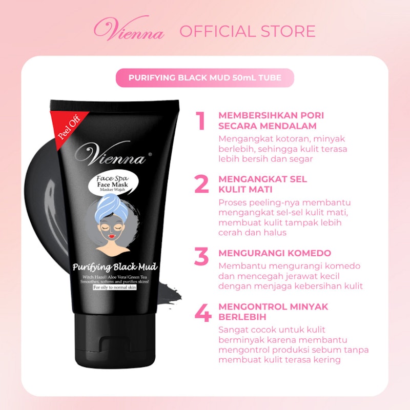 Vienna Peel Off Mask Face Spa Purifying Black Mud 3