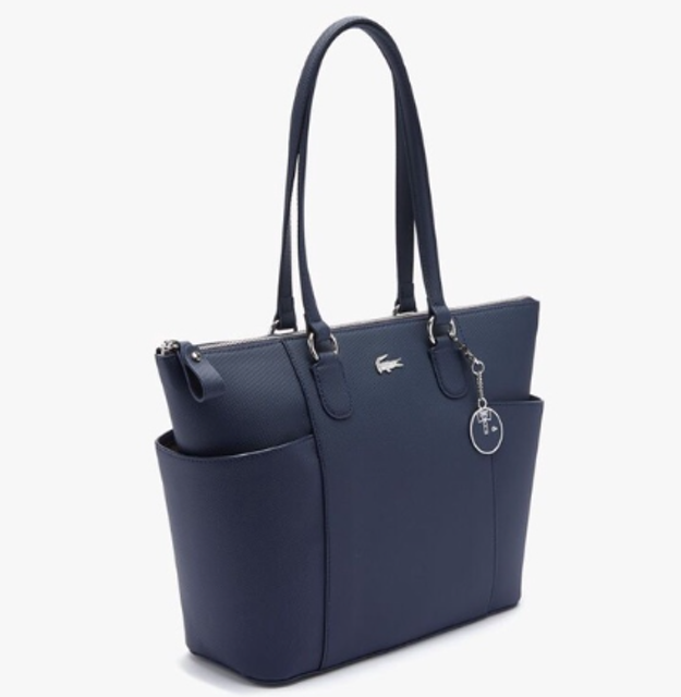 Lacoste Women’s Daily Classic Polo Charm Piqué Canvas Zip Tote Bag LACNF3421DC000