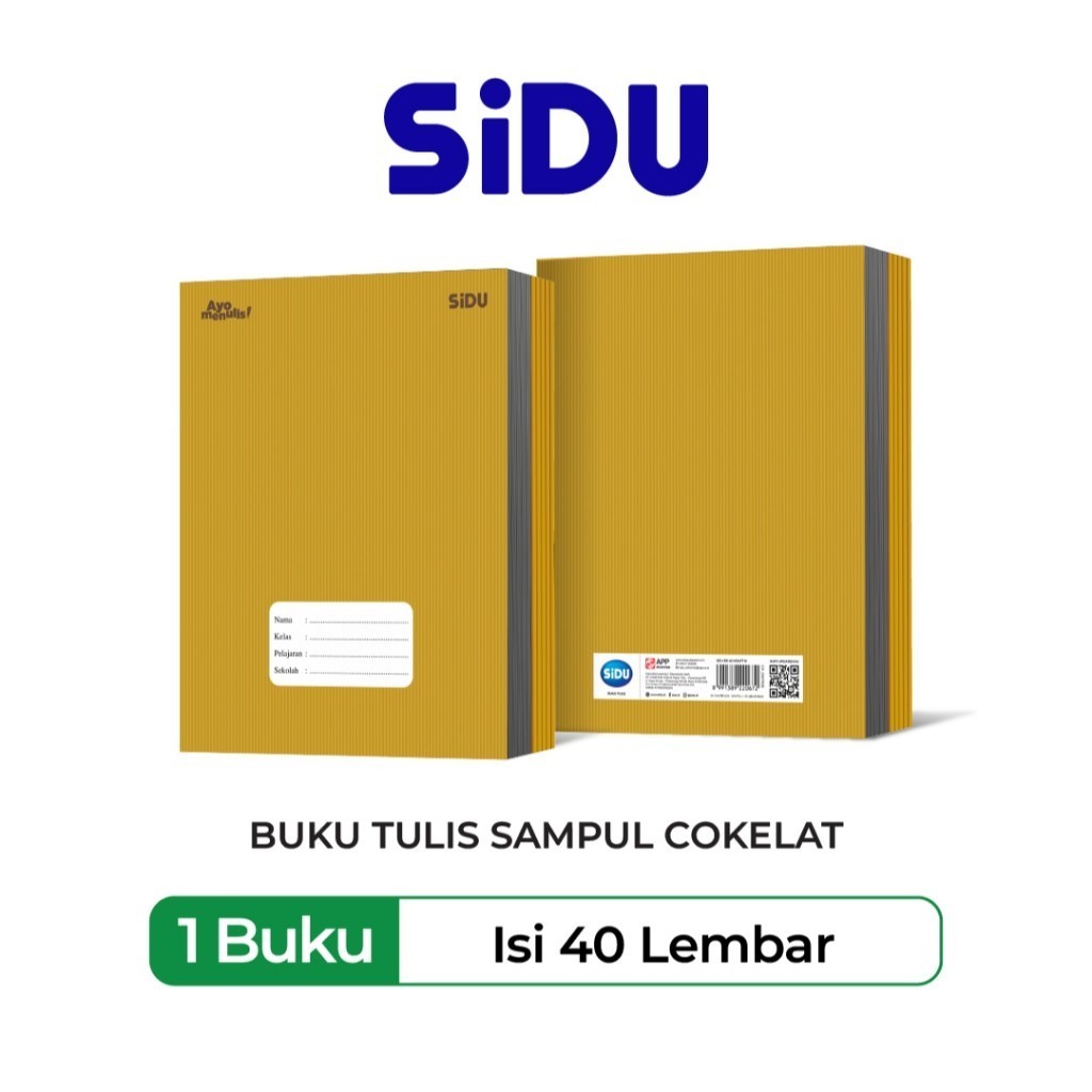 SiDU Buku Tulis Cover Sampul Nama 3