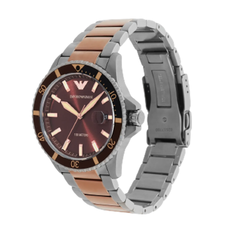 Three-Hand Two-Tone Stainless Steel Watch 1