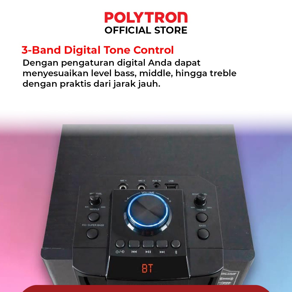 POLYTRON Polytron Bluetooth Speaker Aktif Karaoke 8 Inch PAS 8EF22