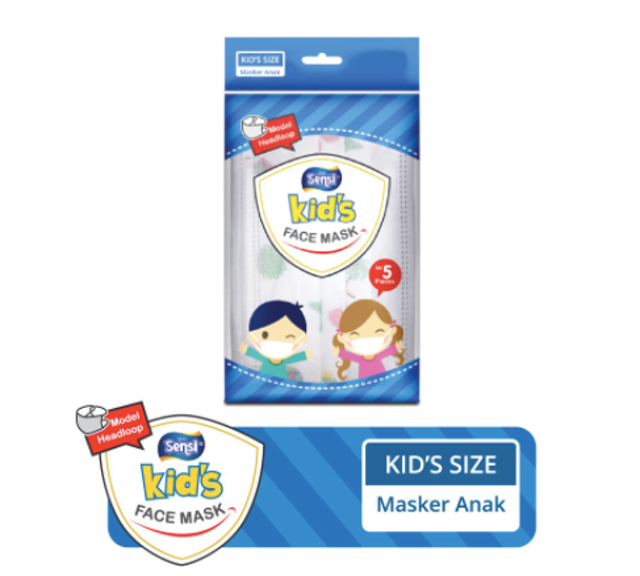 Sensi-Kids Face Mask Headloop 5 Pcs 1
