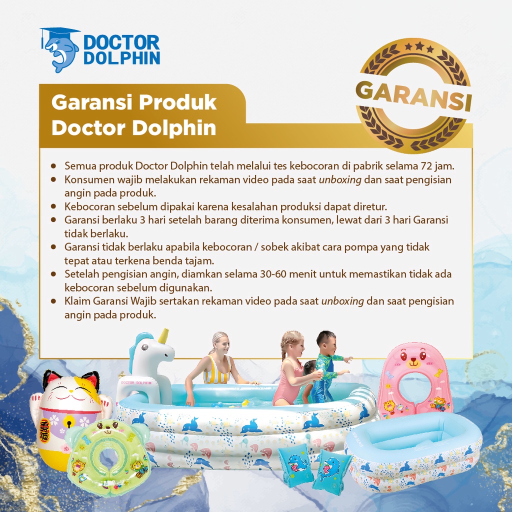 Doctor Dolphin  Square Inflatable Baby Pool 