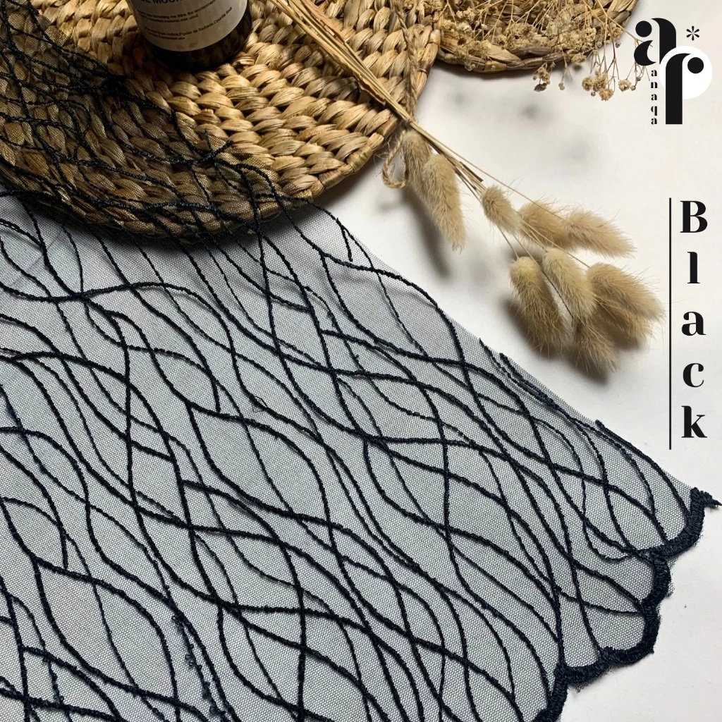 Kain Brokat Tile Prancis Motif Akar Line