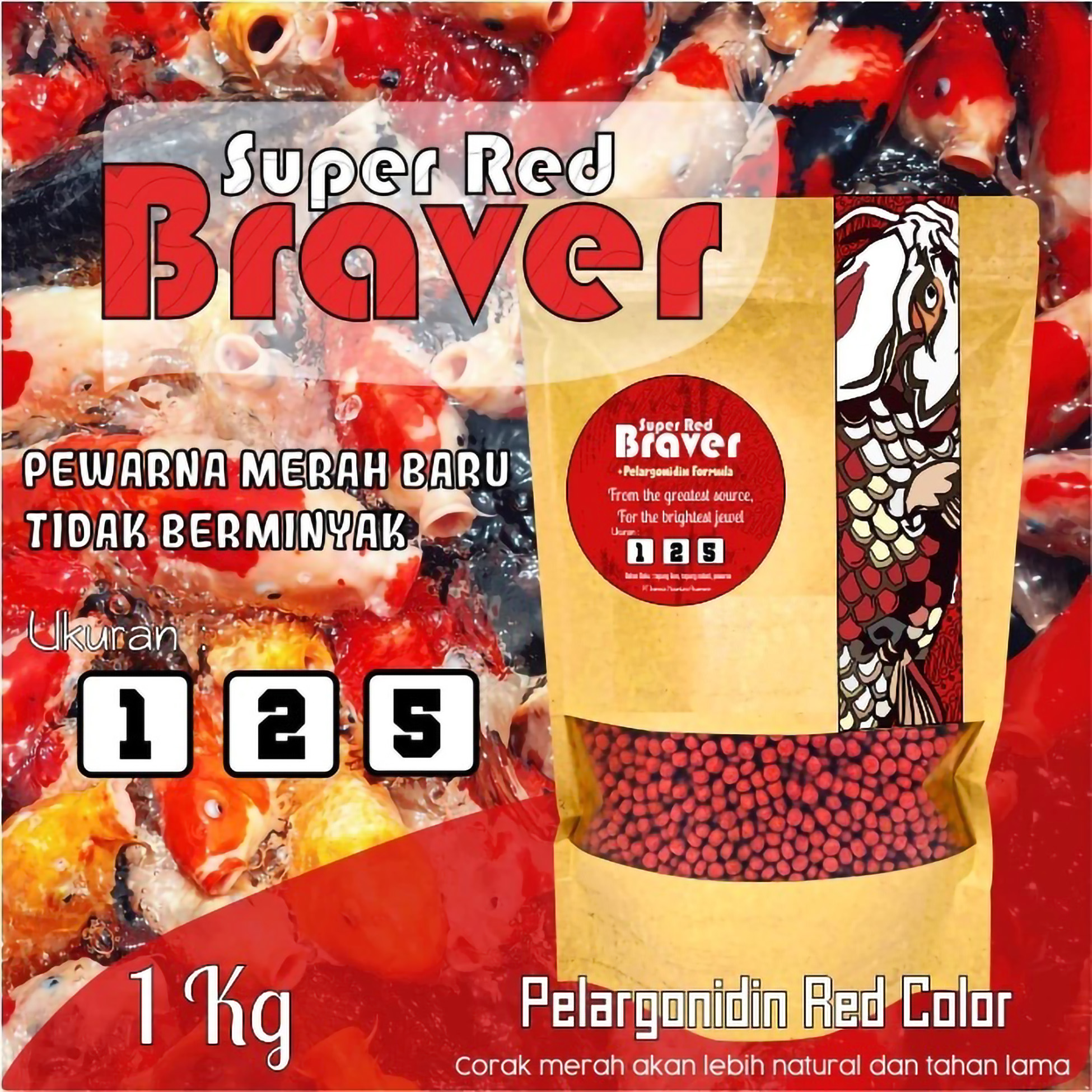 Ikanesia Super Red Braver Pakan Ikan