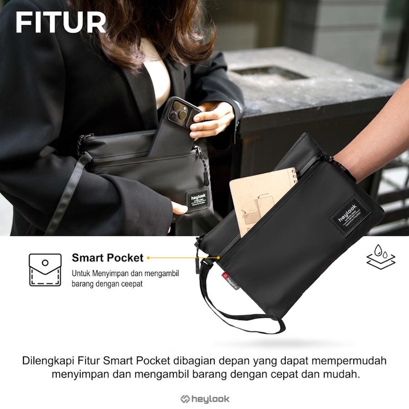 HEYLOOK Clutch Bag Pria Noris Waterproof 2