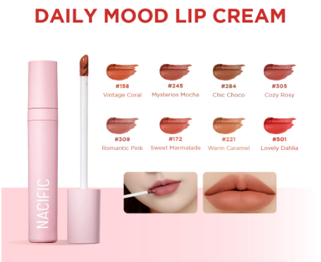 Abill Indonesia Jaya NACIFIC Daily Mood Lip Cream #245 Mysterious Mocha