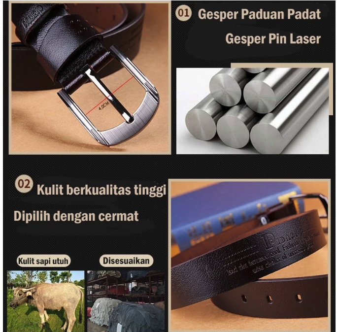  AOKEYO Ikat Pinggang Pria Kulit