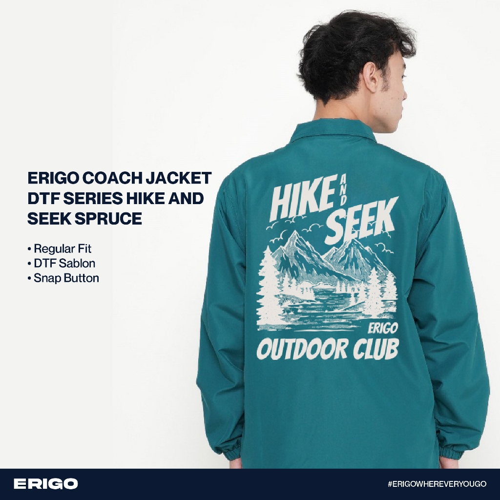 ERIGO Coach Jacket DTF Series Hike And Seek Spruce
