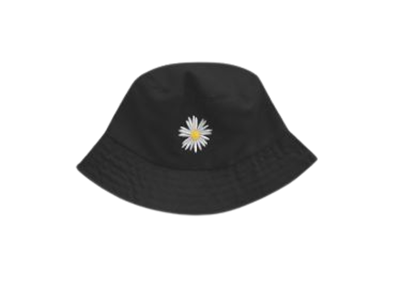 Daisy Black Bucket Hat 1