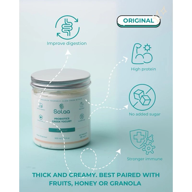 Solaa Probiotics Greek Yogurt Original 3