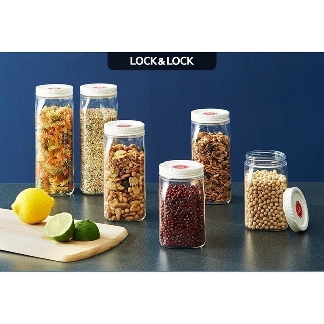 LocknLock Toples Penyimpan Makanan (Dry Food Canister) Set 3 Pcs