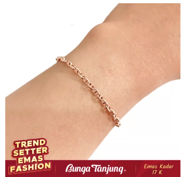 Sentosa Indika Bunga Tanjung Gold Gelang Herme Bell