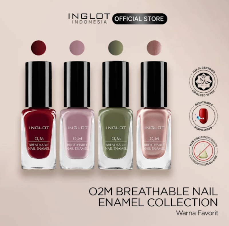 INGLOT O2M Breathable Nail Enamel Soft Matte 2