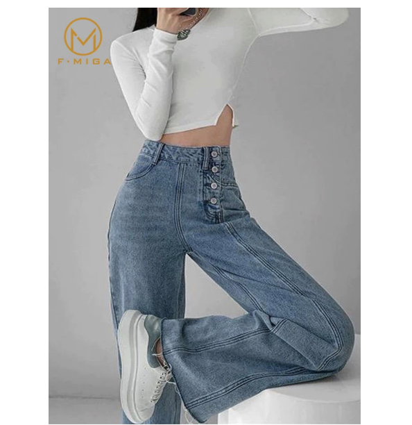  F·MIGA Korean Style Highwaist Straight Jeans C30