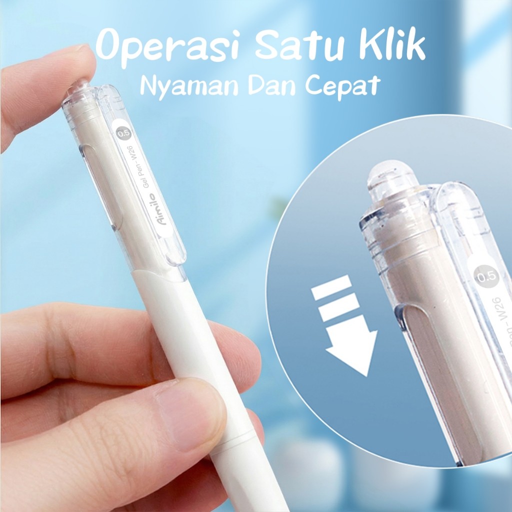 Aimilo Gel Pen Retractable 0.5 mm