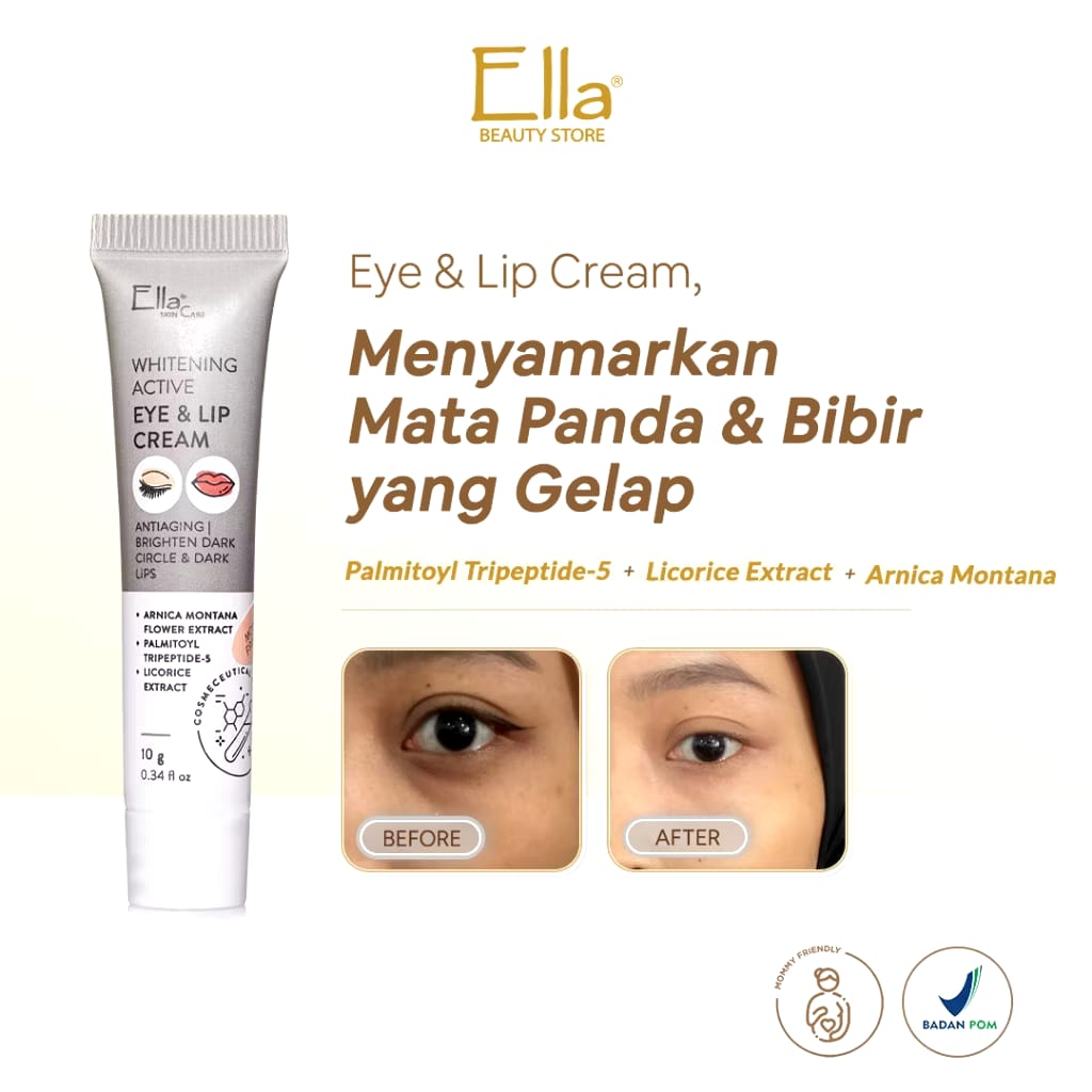 Ella Karunia Estetika Ella Skincare Whitening Active Eye & Lip Cream 