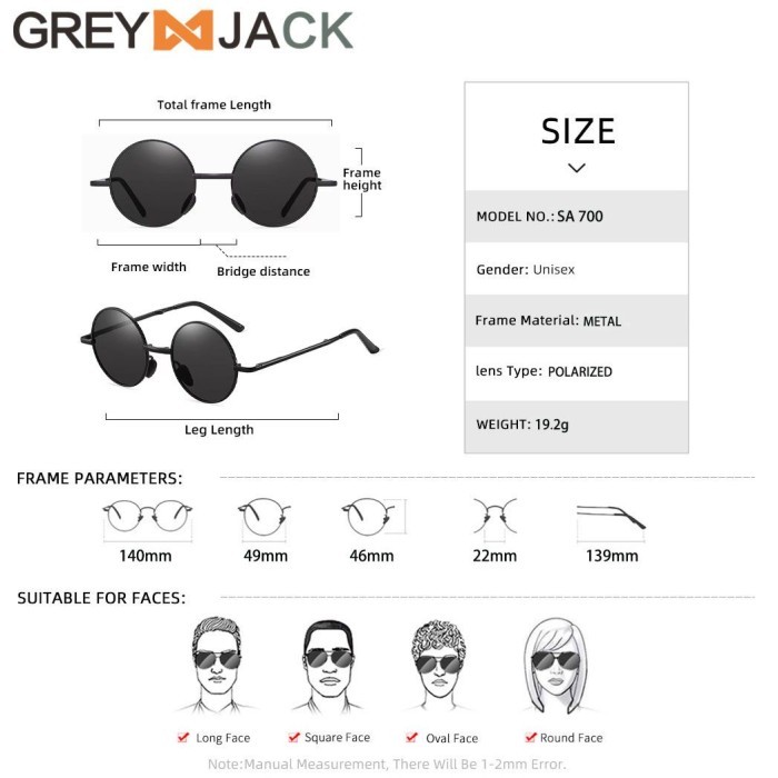 Grey Jack Sunglasses Polarized Foldable  3