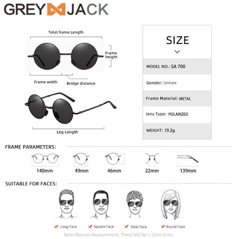 Grey Jack Sunglasses Polarized Foldable 3