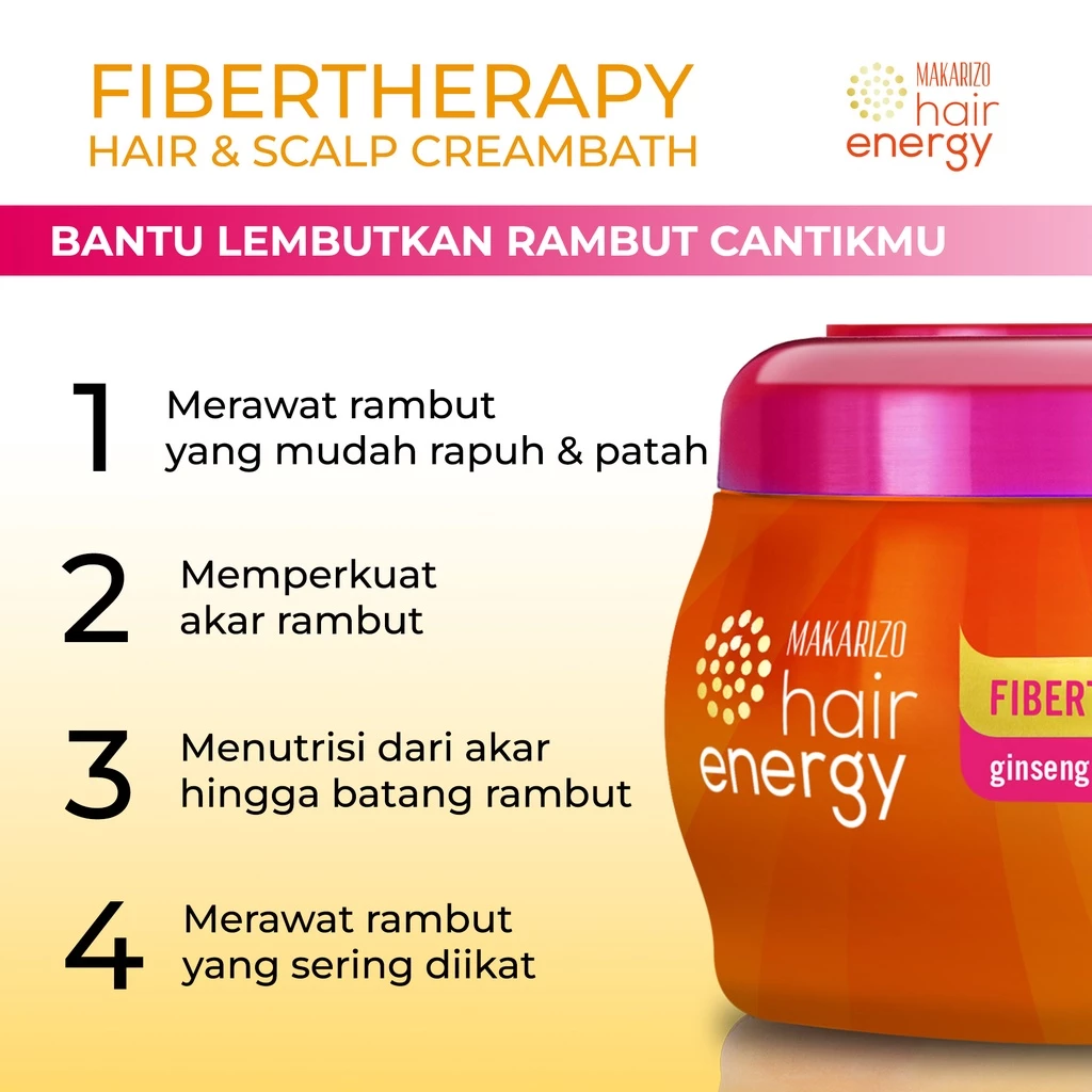 Akasha Wira International Makarizo Hair Energy Fibertheraphy Creambath Ginseng Extract