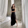 Kiyora Wears Alila Satin Dress 1