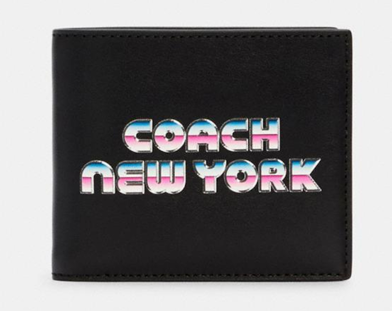 Double Billfold Wallet With 80'S New York Graphic 1