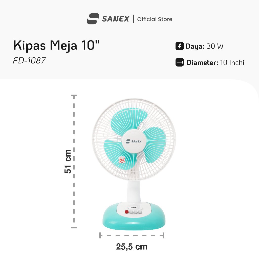 Indo Surya Kencana Sanex Kipas Angin Meja FD-1087