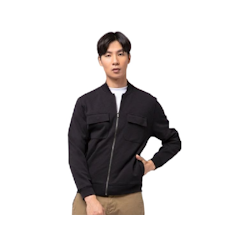 The Executive Bomber Jacket with Double Flap Pocket