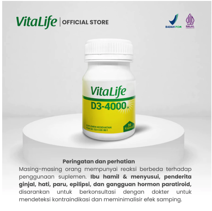 Bintang Kupu-Kupu Vitalife D3-4000 IU