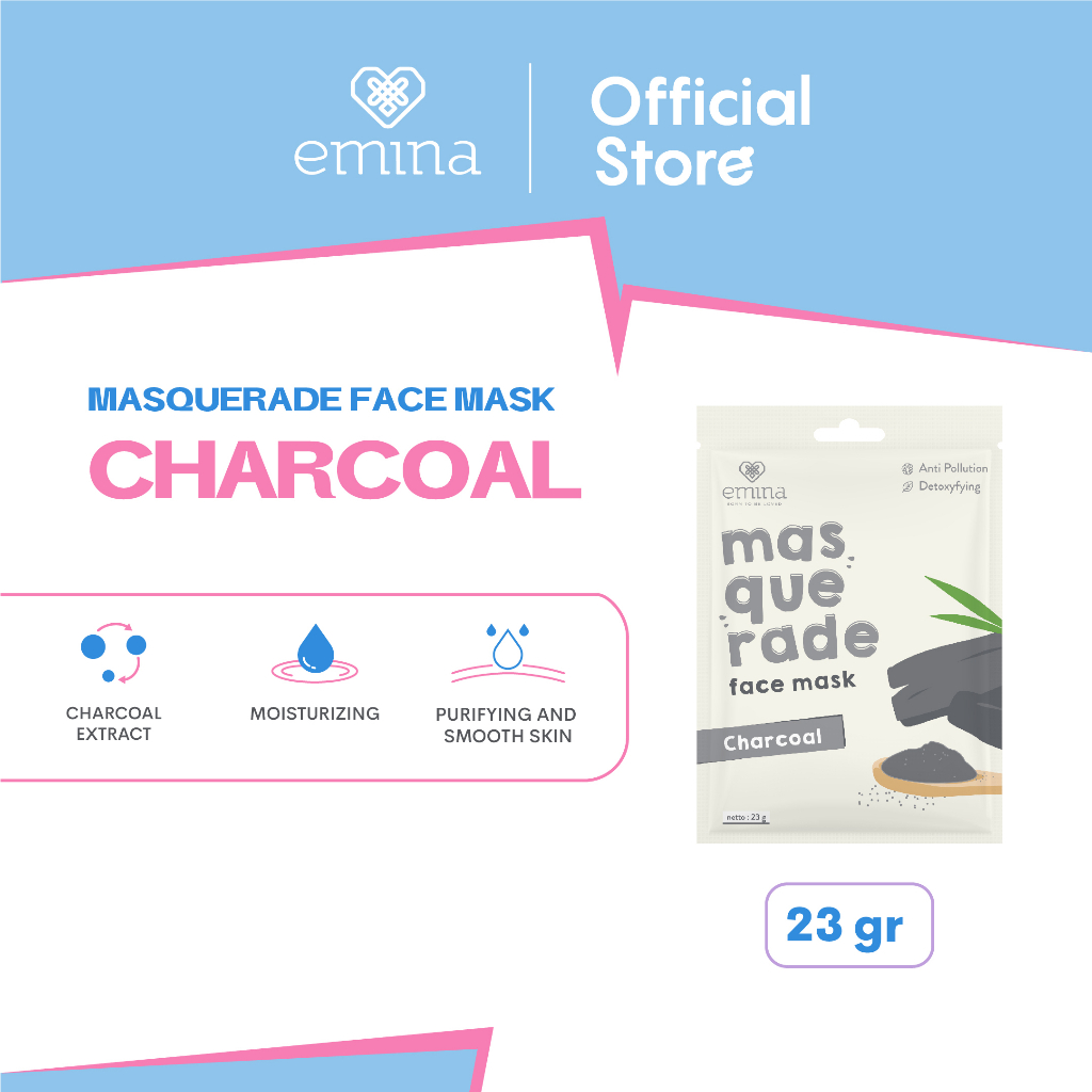 Paragon Technology and Innovation Emina Masquerade Face Mask Charcoal