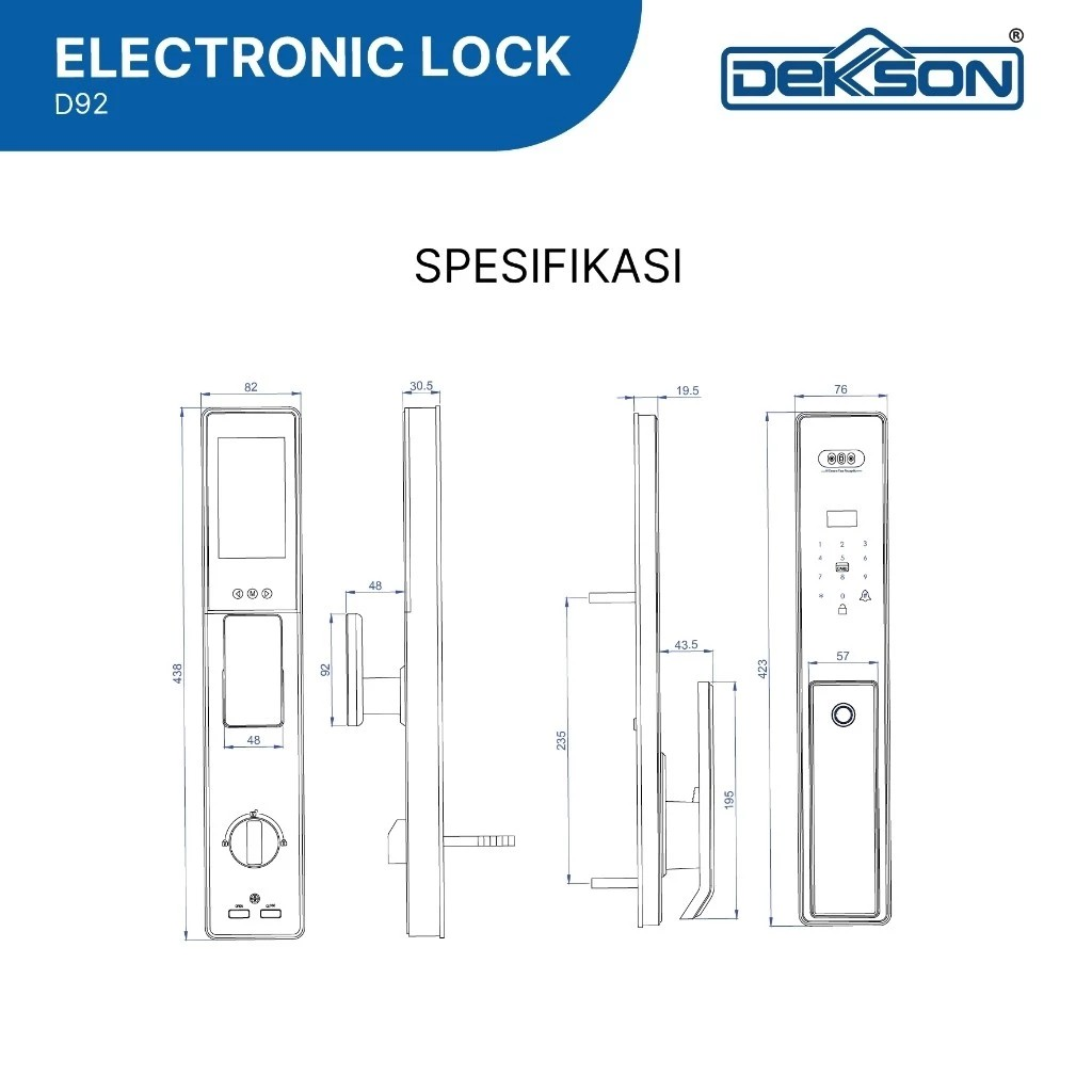 Dekkson Electronic Lock D92