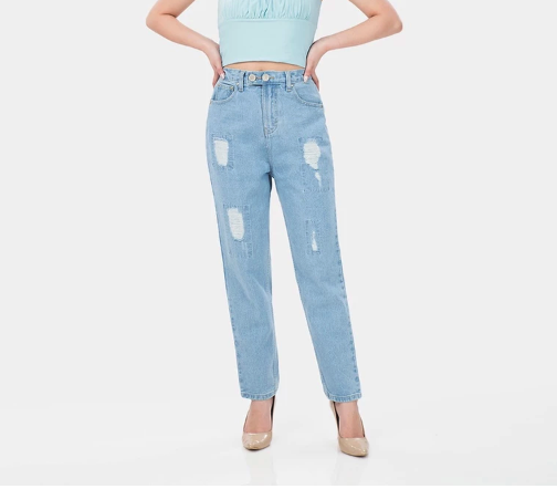  MKY Clothing Destroy Boyfriend Ripped Jeans