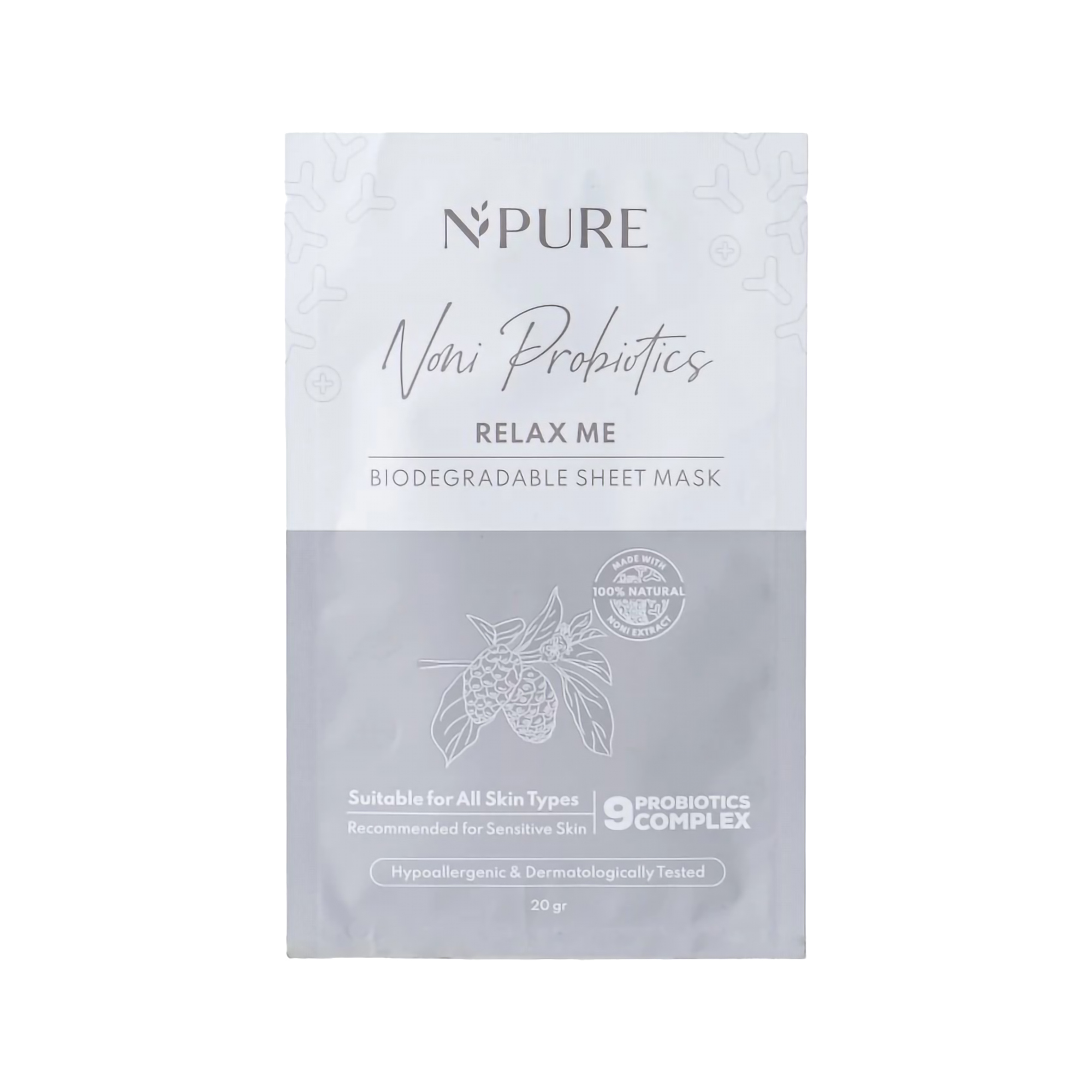 N'PURE ｜ Noni Probiotics Relax Me Biogradable Sheet Mask