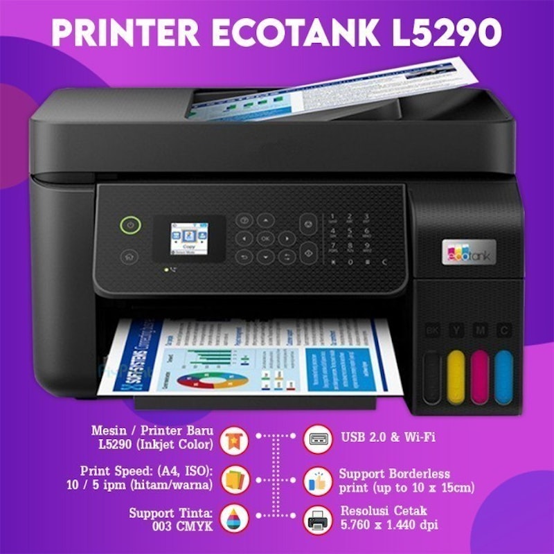 Printer EcoTank A4 Wi-Fi All-in-One Ink Tank dengan ADF 2