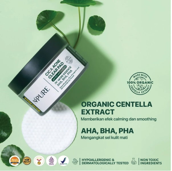 Penta Natural Kosmetindo N'PURE Cica Acne Clear Pad