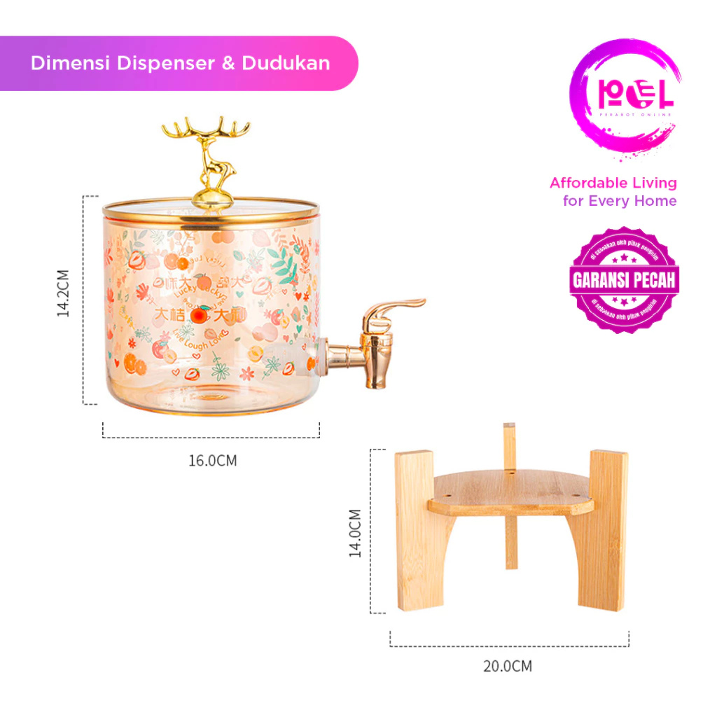 Gerbang Makmur Plastik POL Dispenser Air Kaca Sultan