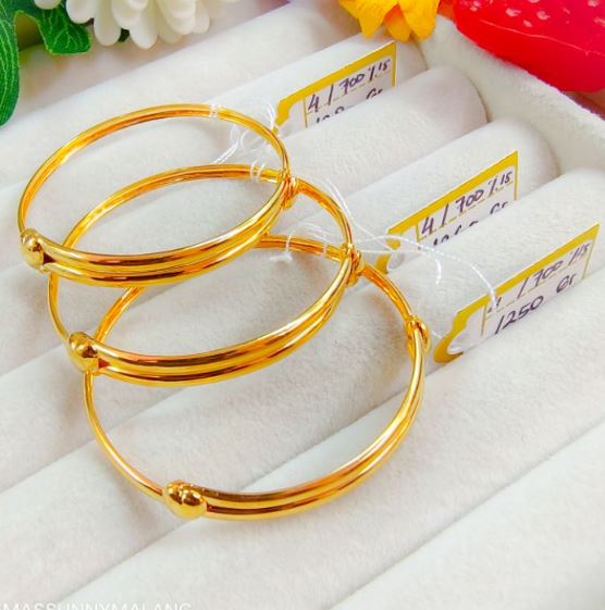 Gelang Bayi Serut Emas