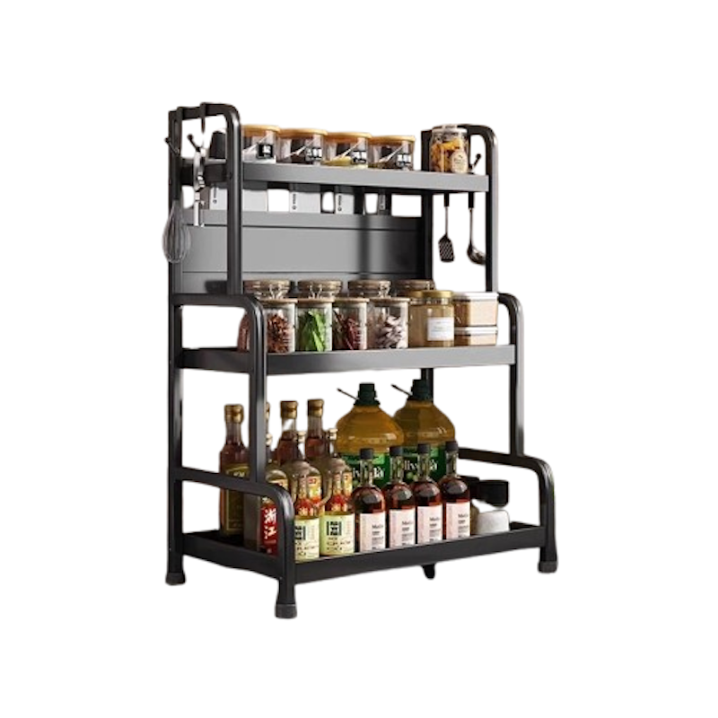 Homsaura Rak Bumbu Dapur Stainless Steel 3 Susun Set 1