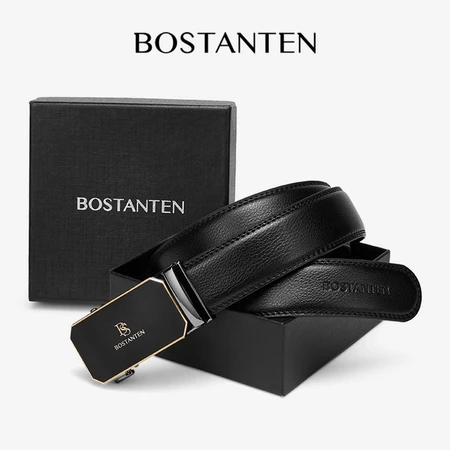 Global Leather Product Indonesia BOSTANTEN Ikat Pinggang Black Gold