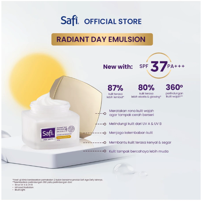 Safi Research Institute Safi Age Defy Anti Aging Radiant Day Emulsion Cream SPF 37 PA++