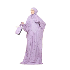 Jumuna Mukena Dewasa Terusan Rayon Traveling Motif Rosiana