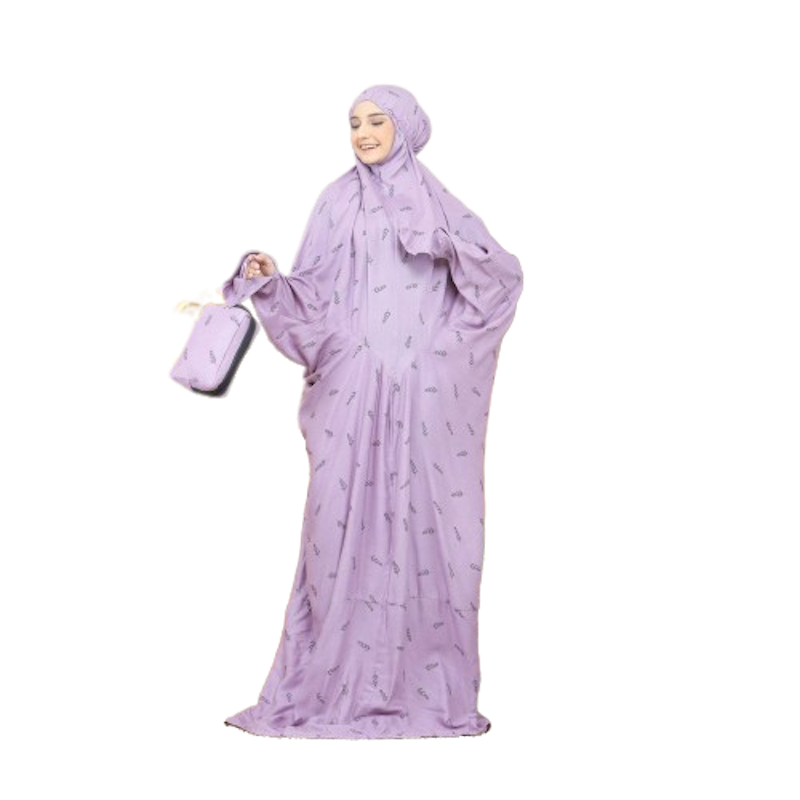 Jumuna Mukena Dewasa Terusan Rayon Traveling Motif Rosiana 1
