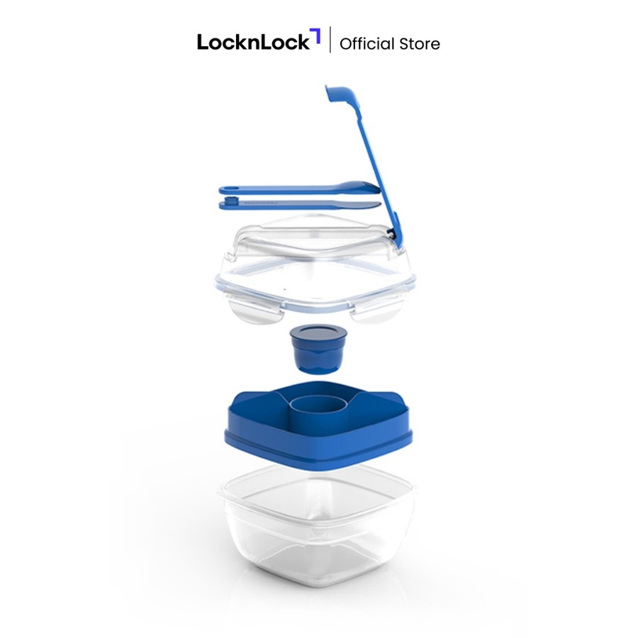 Lock & Lock LocknLock To-Go 2-Room Salad Container HSM8440TL