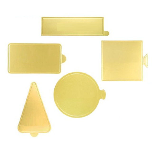 Tatakan Kue Slice Warna Emas Aneka Bentuk 