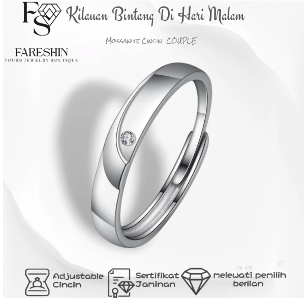 Fareshin Moissanite Cincin Couple  